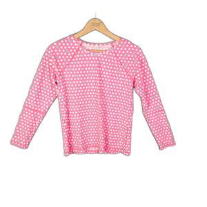Vineyard Vines Rash Guard Pink Whale Dot Girls Large Coastal